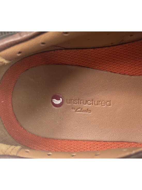 Clarks Brown Mahogany Leather Slip On Comfort Loafers Mens Size 10.5W main image 7